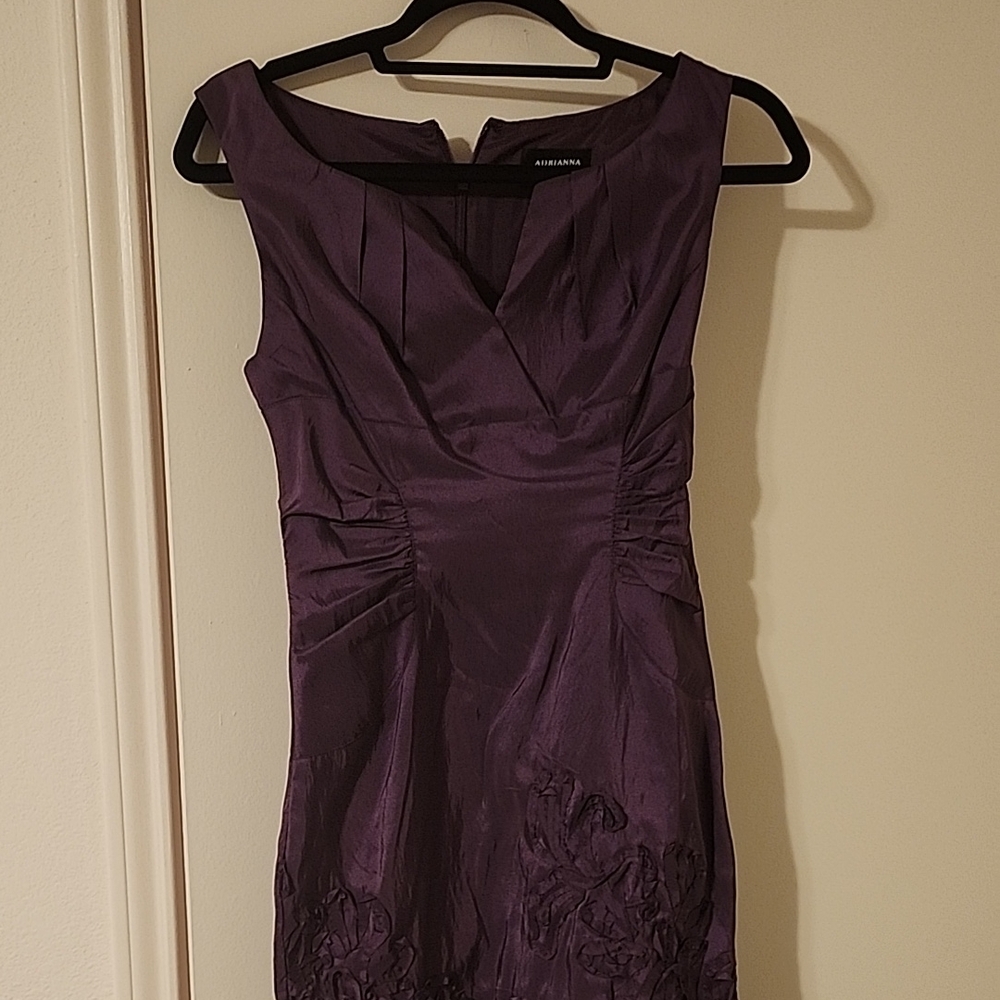 Adrianna Papell Deep Purple Mini Dress